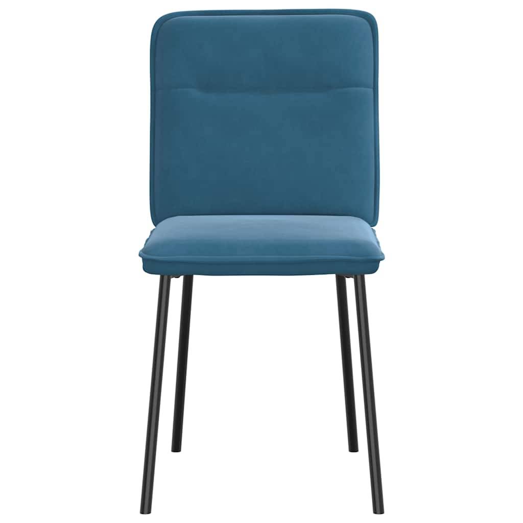 vidaXL Esszimmerstühle 4 Stk. Blau Samt