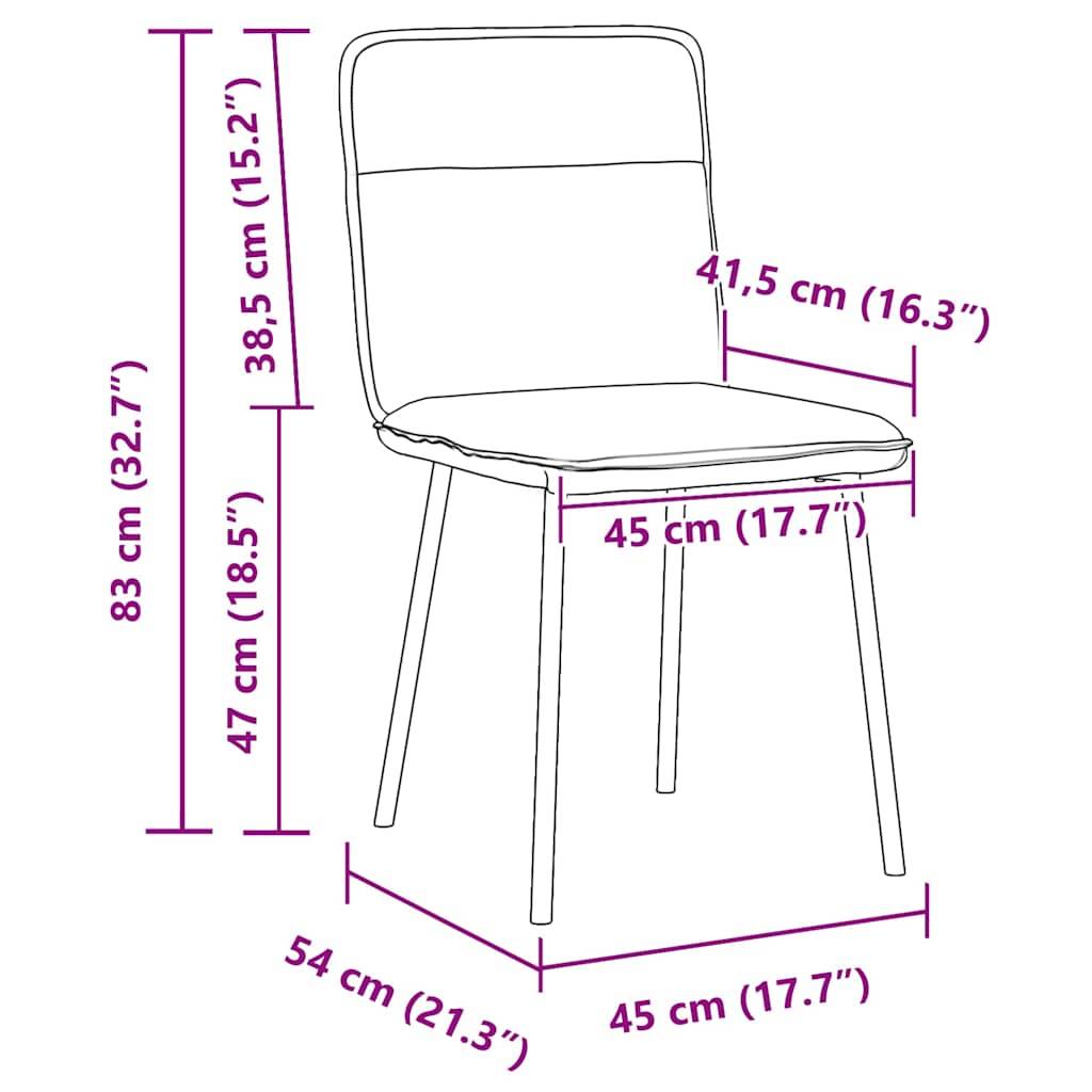 vidaXL Esszimmerstühle 4 Stk. Blau Samt