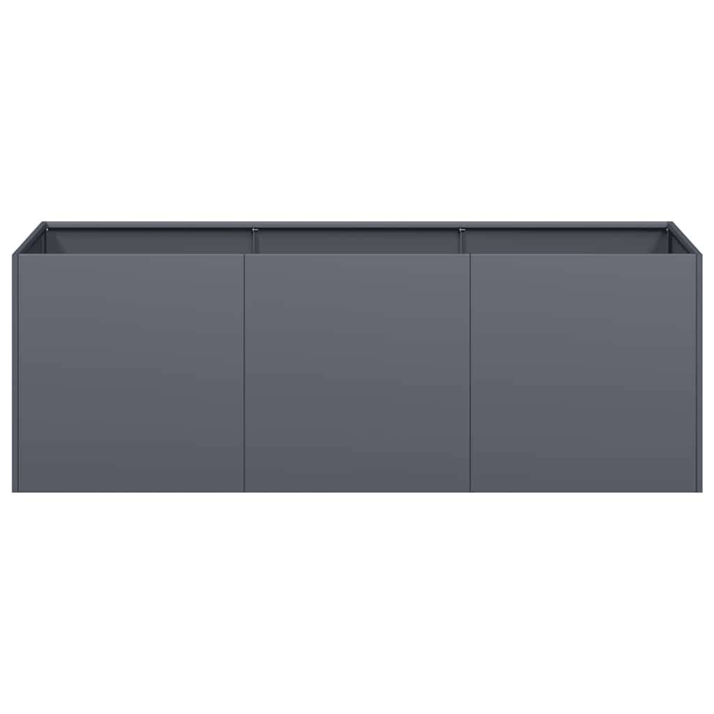 vidaXL Pflanzkübel Anthrazit 120x40x40 cm Kaltgewalzter Stahl