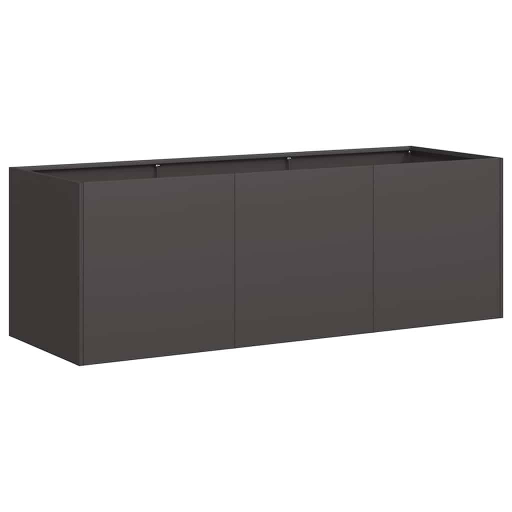 vidaXL Pflanzkübel Schwarz 120x40x40 cm Kaltgewalzter Stahl