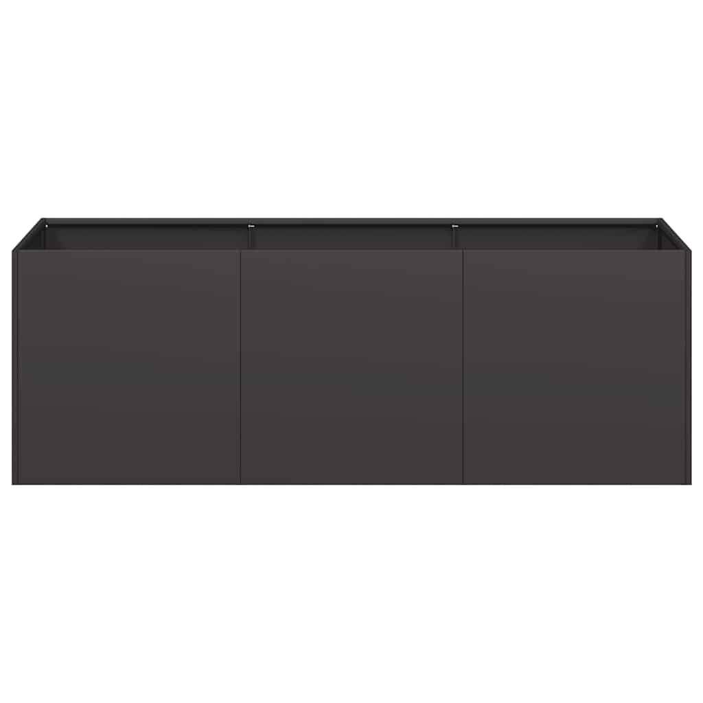 vidaXL Pflanzkübel Schwarz 120x40x40 cm Kaltgewalzter Stahl