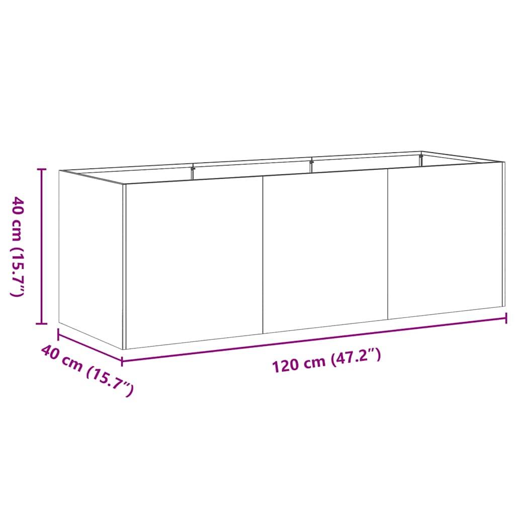 vidaXL Pflanzkübel Schwarz 120x40x40 cm Kaltgewalzter Stahl