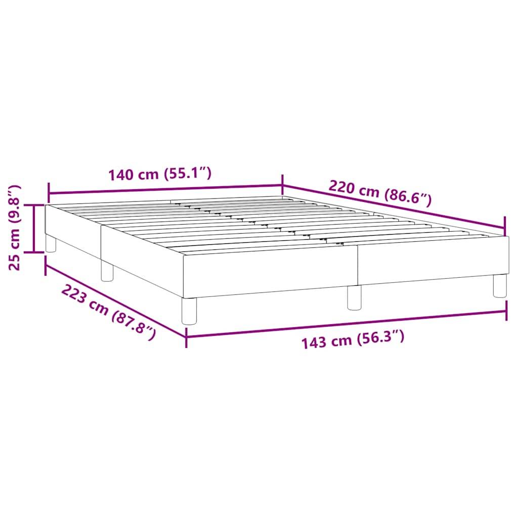 vidaXL Bettgestell ohne Matratze Schwarz 140x220 cm Samt
