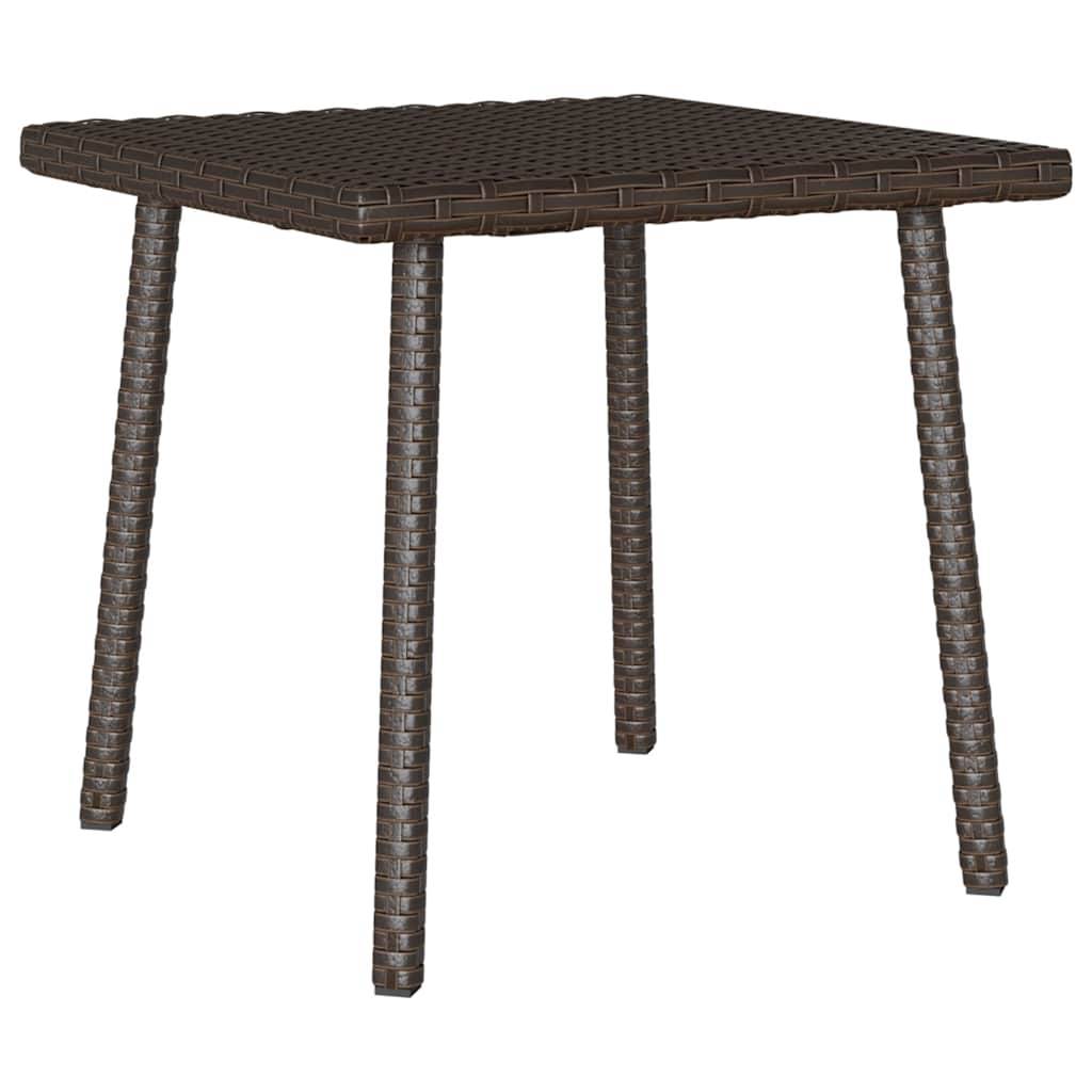 vidaXL Garten-Couchtisch Rechteckig Braun 40x40x37 cm Poly Rattan