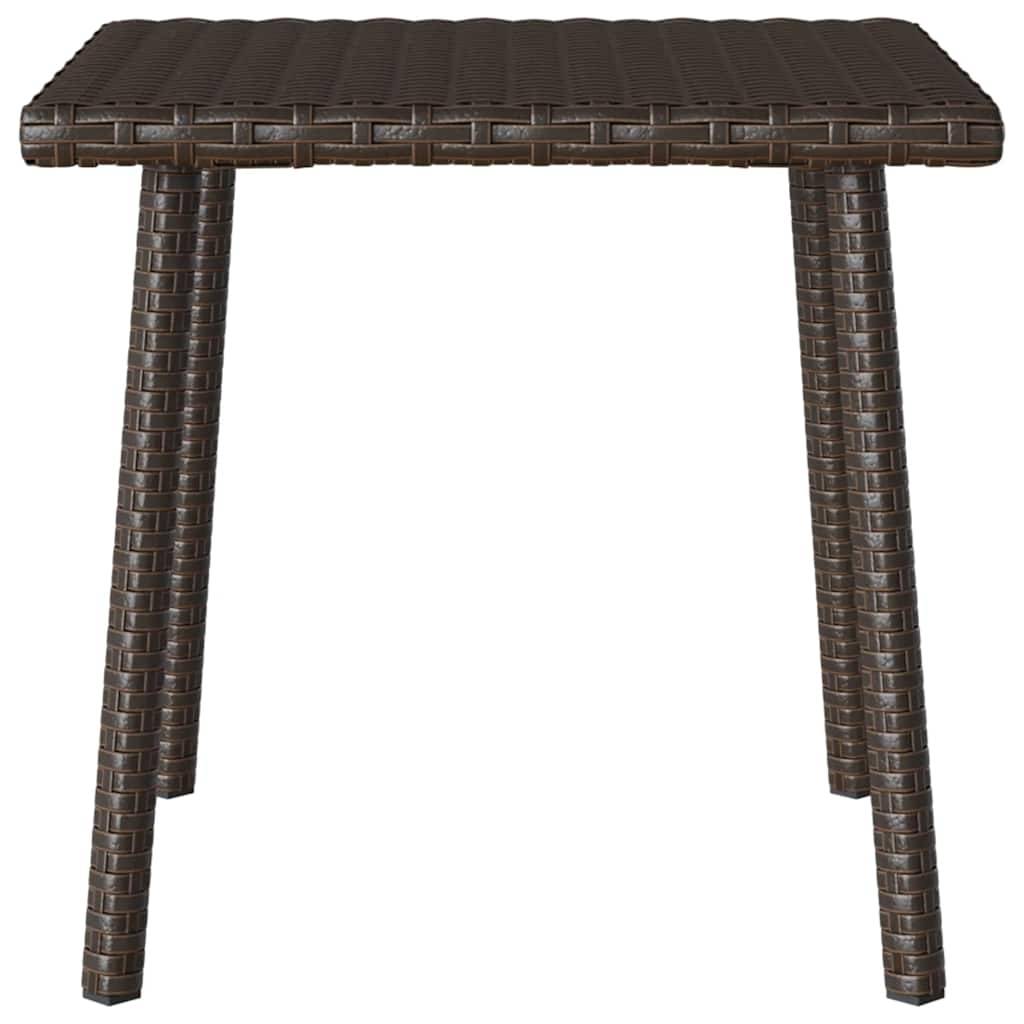 vidaXL Garten-Couchtisch Rechteckig Braun 40x40x37 cm Poly Rattan