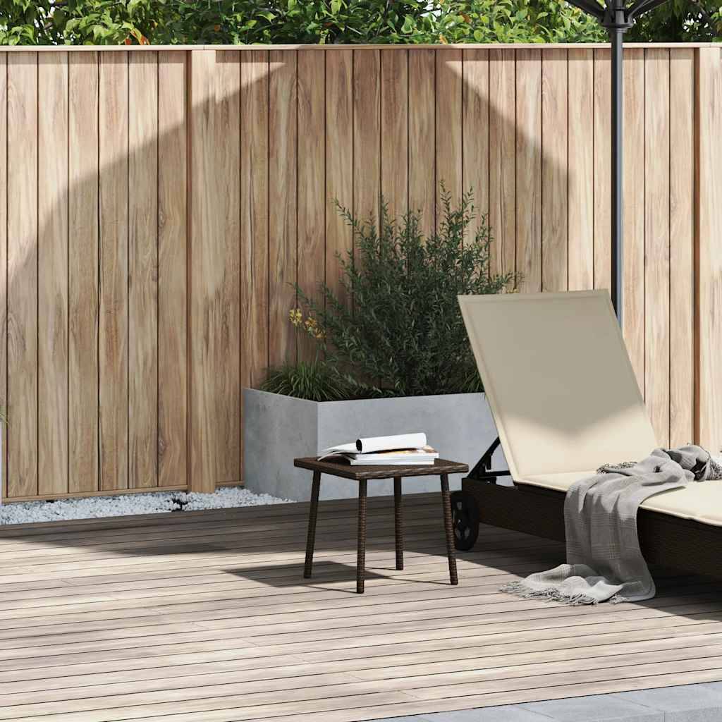 vidaXL Garten-Couchtisch Rechteckig Braun 40x40x37 cm Poly Rattan