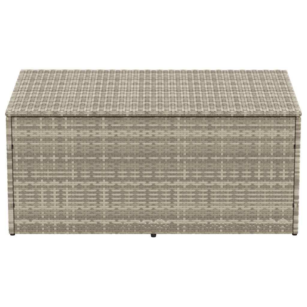 vidaXL Garten-Auflagenbox Hellgrau 110x50x58 cm Poly Rattan