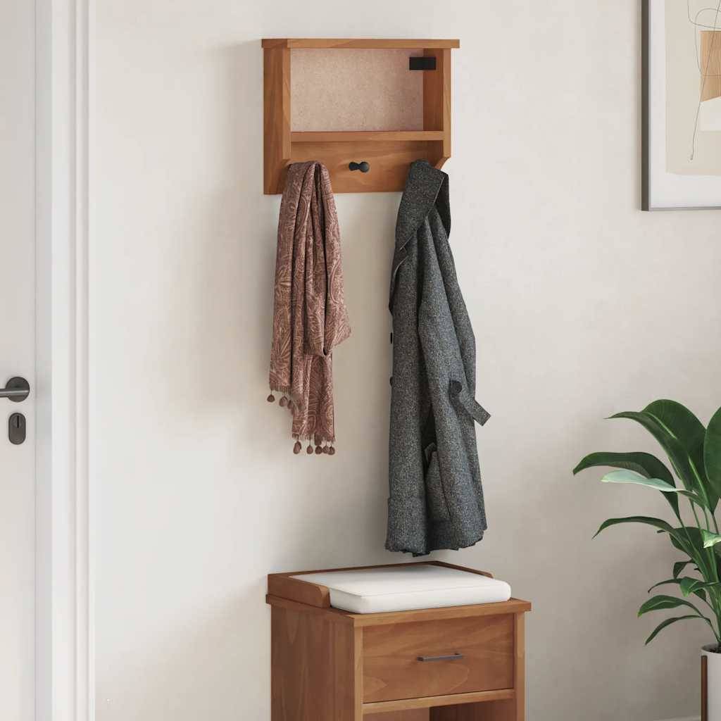 vidaXL Wandgarderobe SANDNES 45x12x35 cm Massivholz Kiefer