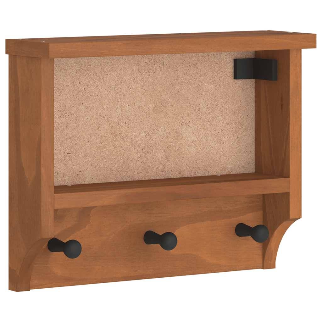 vidaXL Wandgarderobe SANDNES 45x12x35 cm Massivholz Kiefer