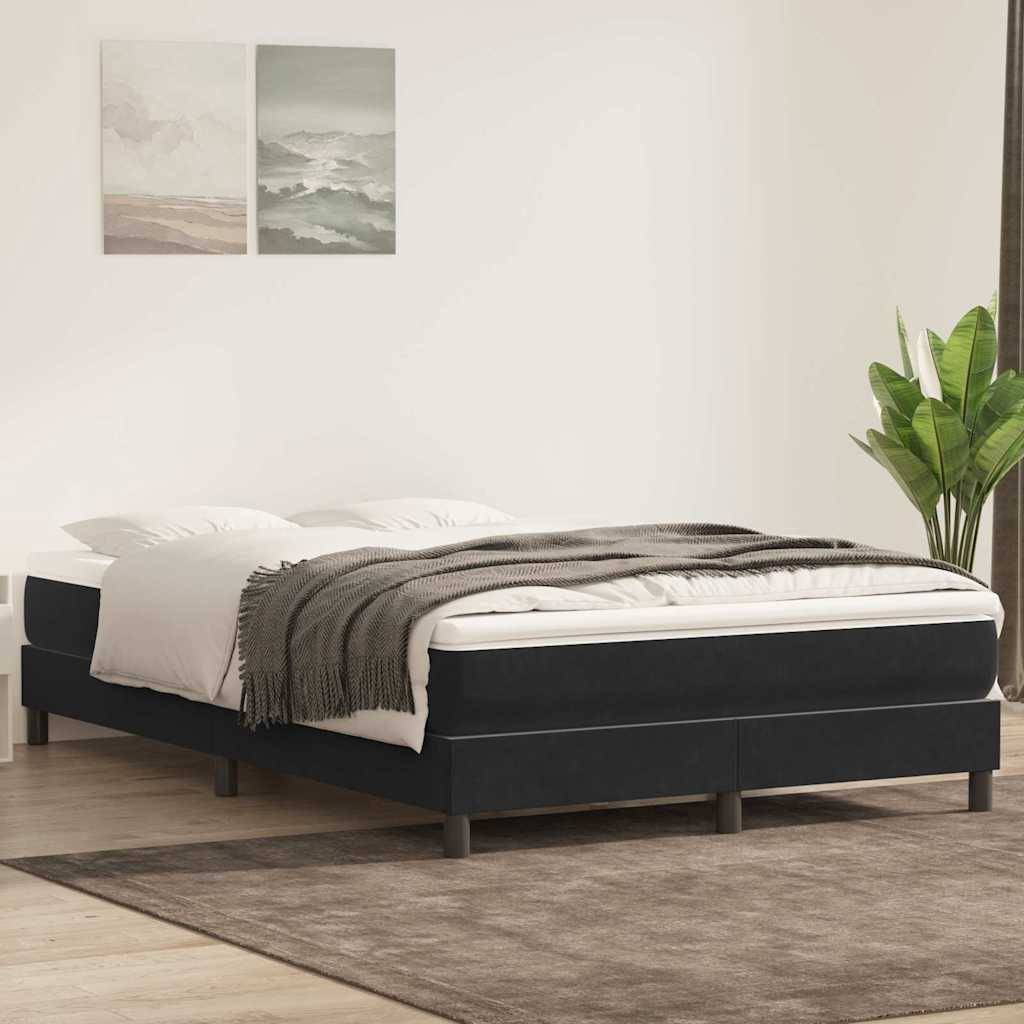 vidaXL Boxspringbett ohne Matratze Schwarz 160x210 cm Samt