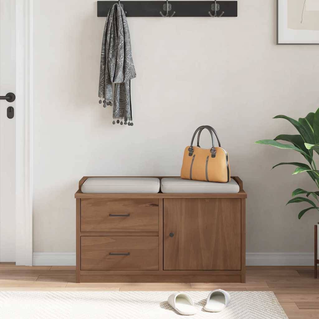 vidaXL Flurbank SANDNES 87x40x50 cm Massivholz Kiefer