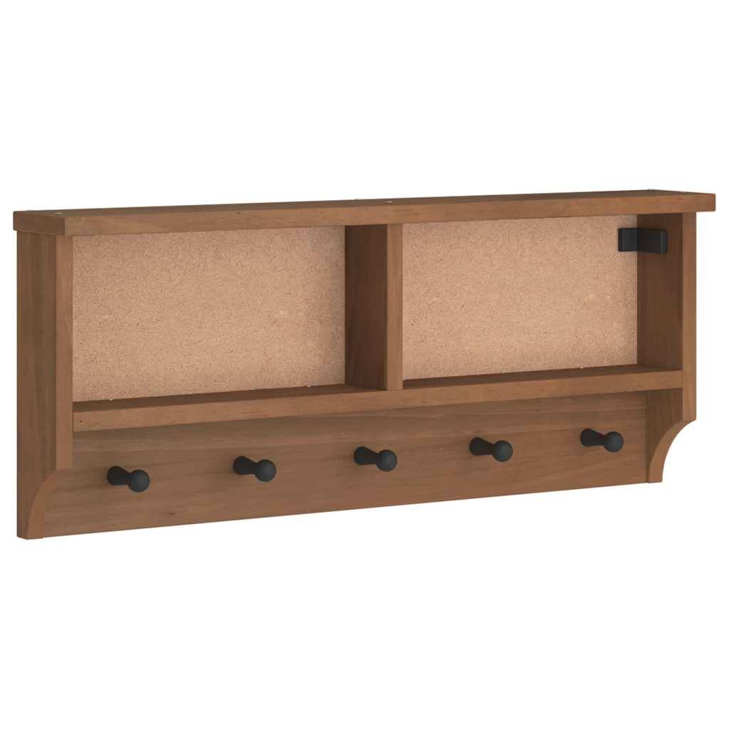 vidaXL Wandgarderobe SANDNES 87x12x35 cm Massivholz Kiefer