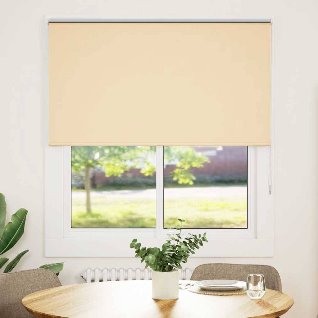 vidaXL Verdunkelungsrollo Beige 130x130 cm Stoffbreite 126,6 cm