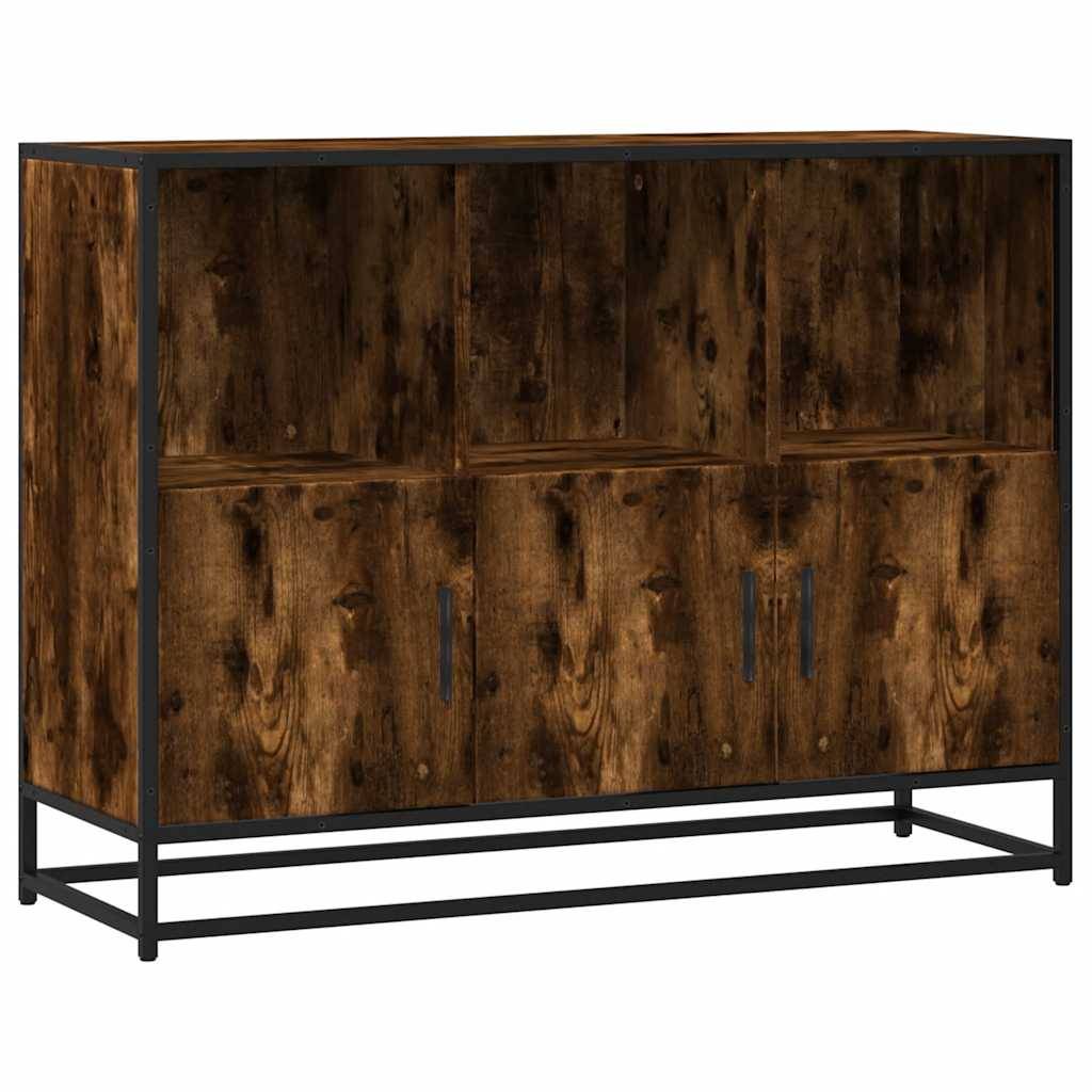vidaXL Sideboard Räuchereiche 100x35x76 cm Holzwerkstoff