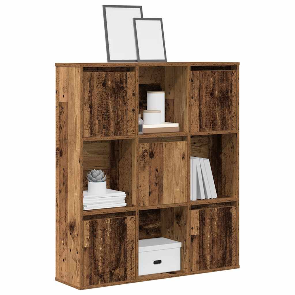 vidaXL Bücherregal Altholz-Optik 89x24x101,5 cm Holzwerkstoff