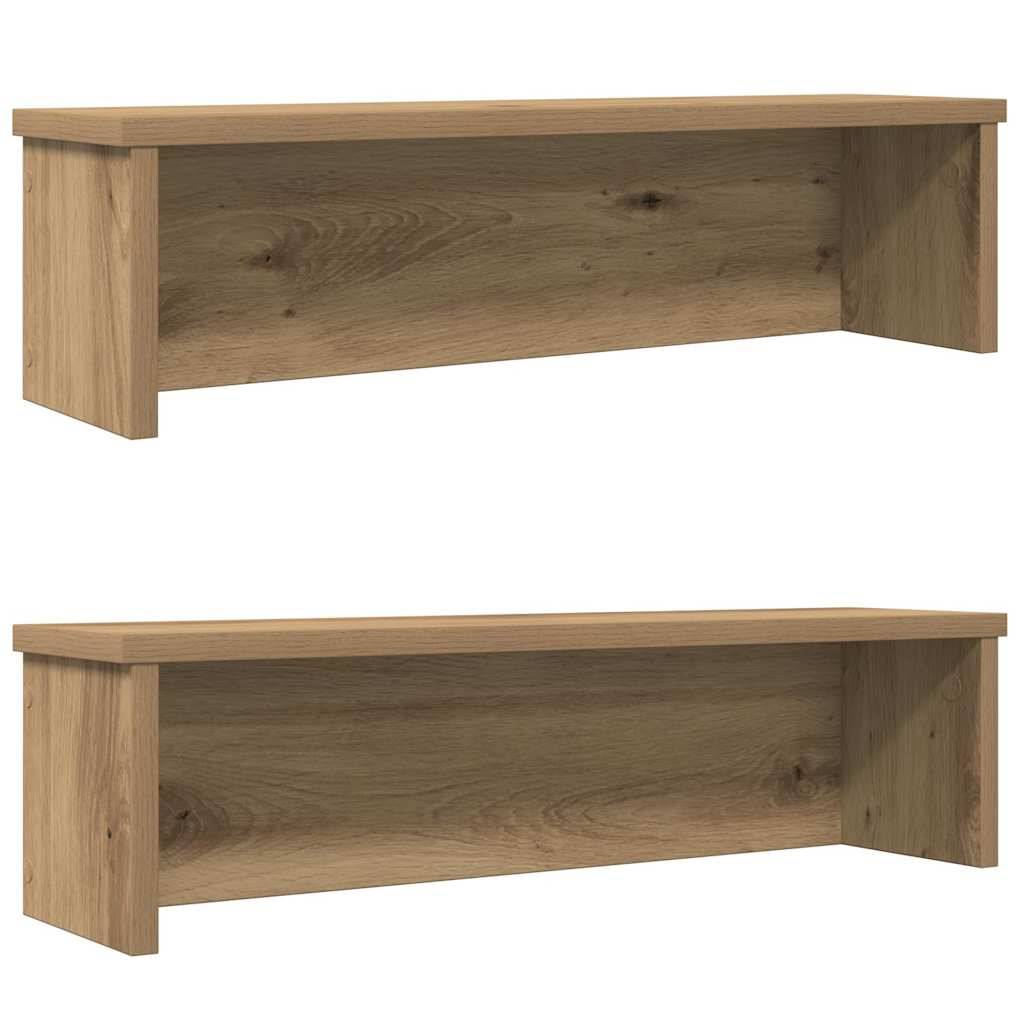 vidaXL Küchenregale Stapelbar 2 Stk. Artisan-Eiche 50x15x16 cm