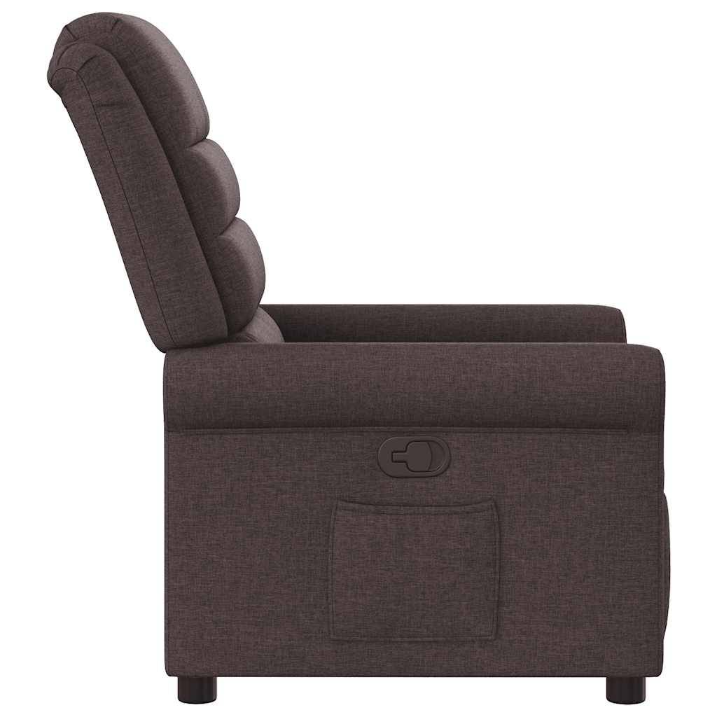 vidaXL Relaxsessel Dunkelbraun Stoff