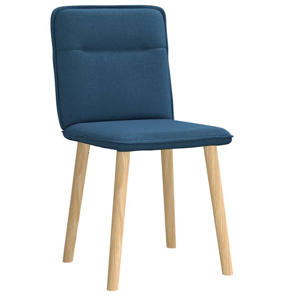 vidaXL Esszimmerstühle 2 Stk. Blau Stoff