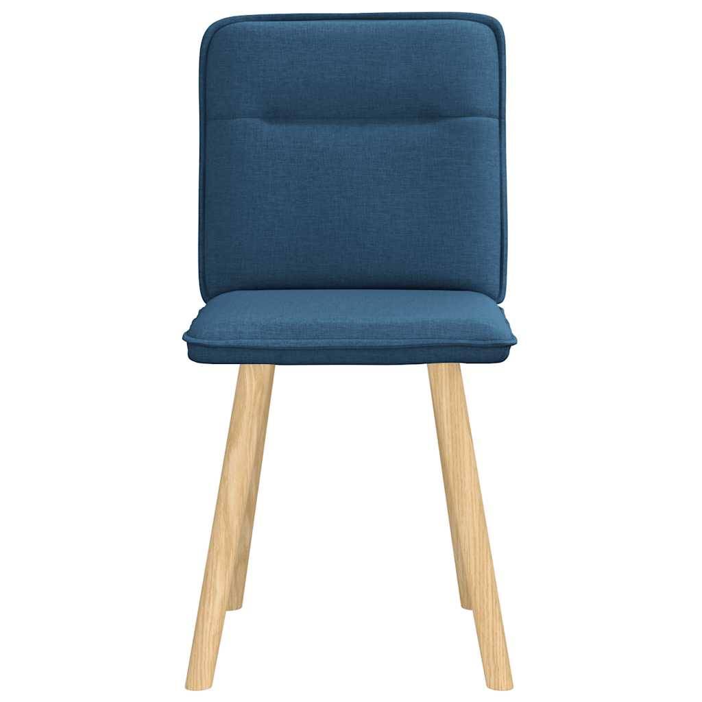 vidaXL Esszimmerstühle 2 Stk. Blau Stoff