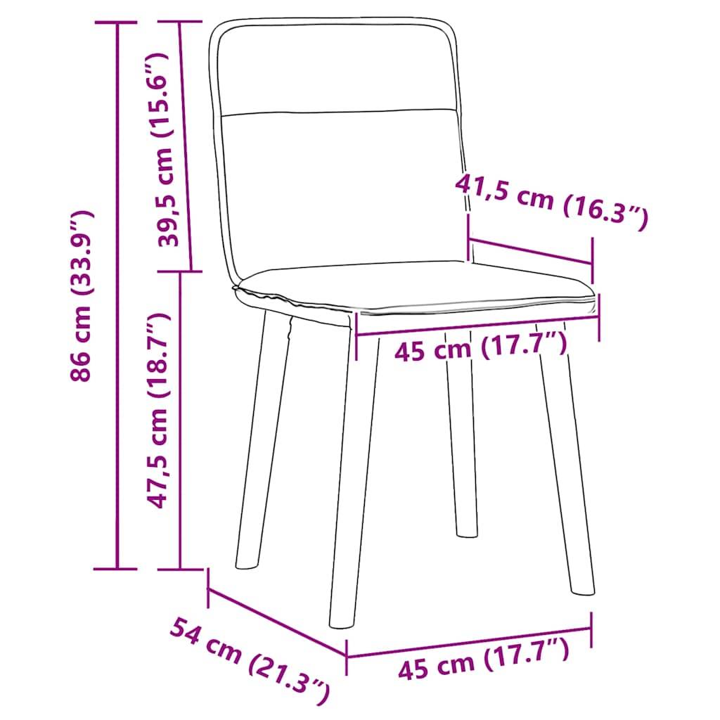 vidaXL Esszimmerstühle 2 Stk. Blau Stoff