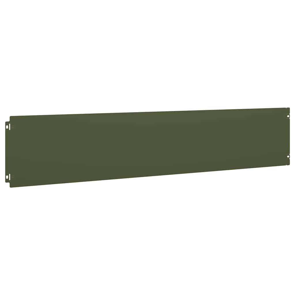 vidaXL Rasenkanten 30 Stk. Olivgrün 20x103 cm Kaltgewalzter Stahl