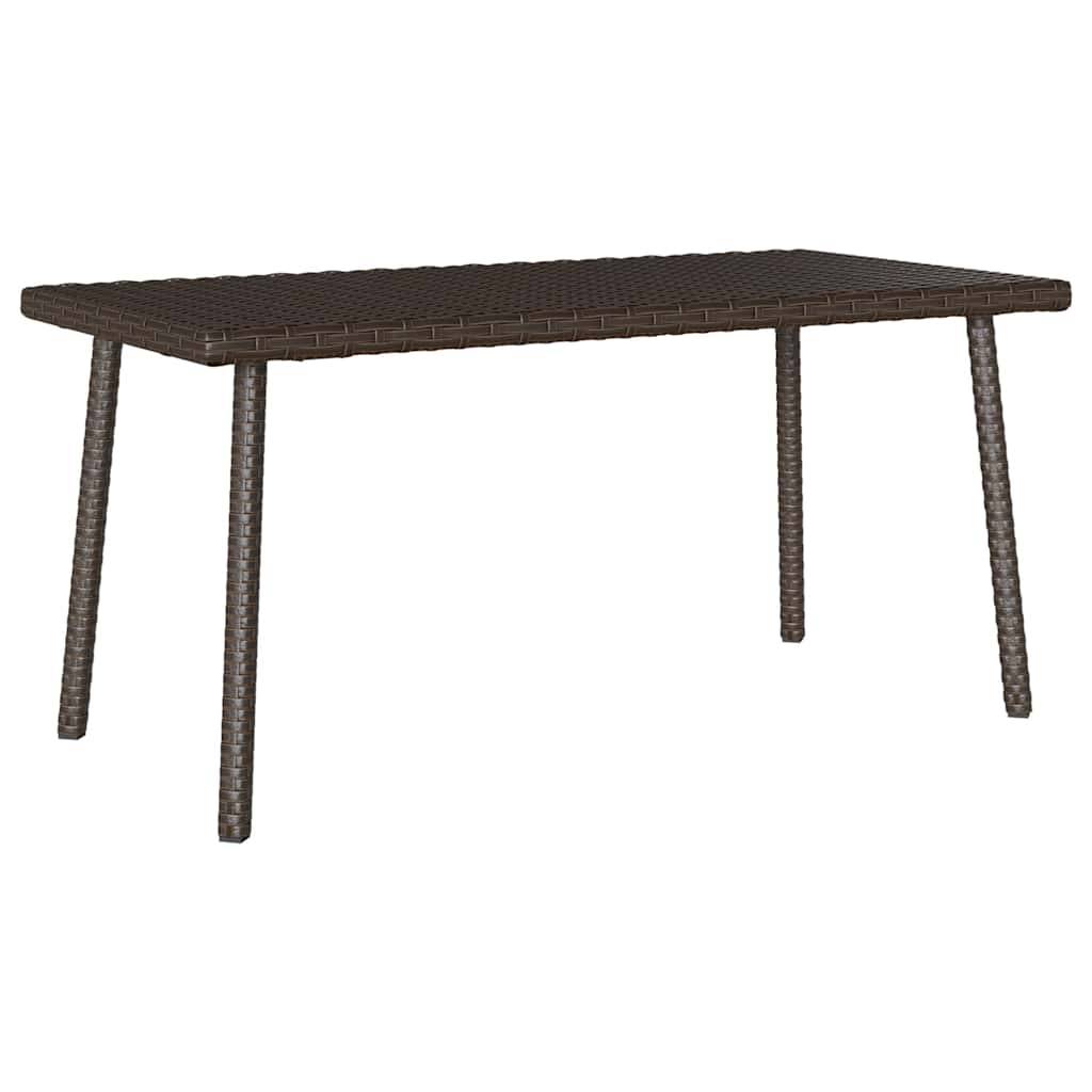 vidaXL Garten-Couchtisch Rechteckig Braun 80x40x37 cm Poly Rattan