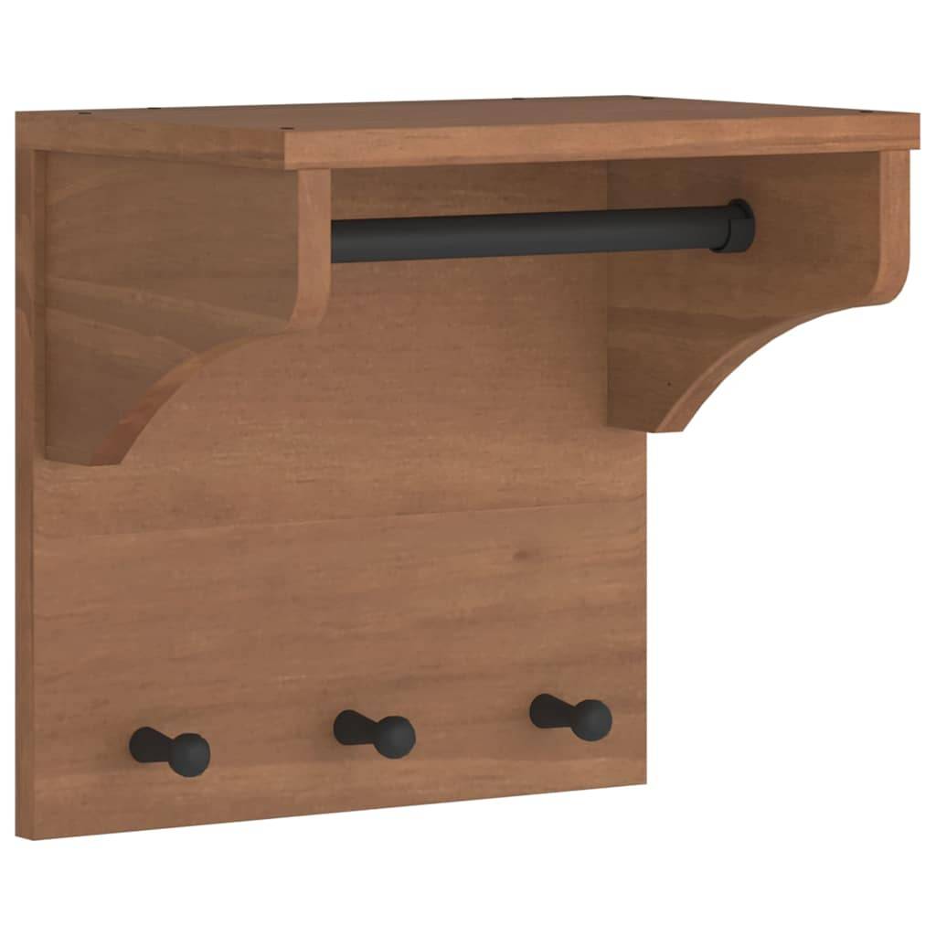 vidaXL Wandgarderobe SANDNES 43x30x42 cm Massivholz Kiefer