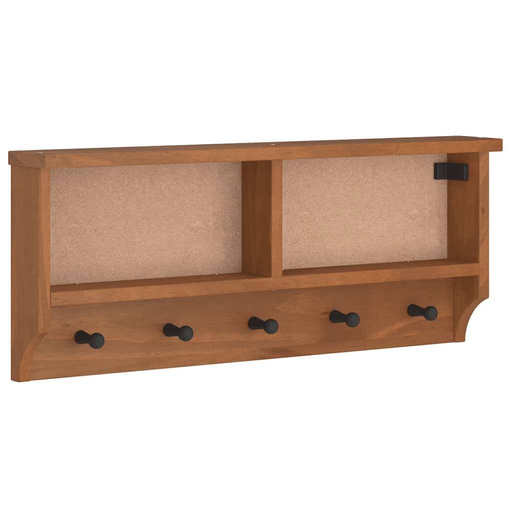 vidaXL Wandgarderobe SANDNES 87x12x35 cm Massivholz Kiefer