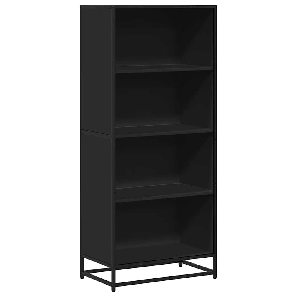 vidaXL Bücherregal Schwarz 60x35x139 cm Holzwerkstoff