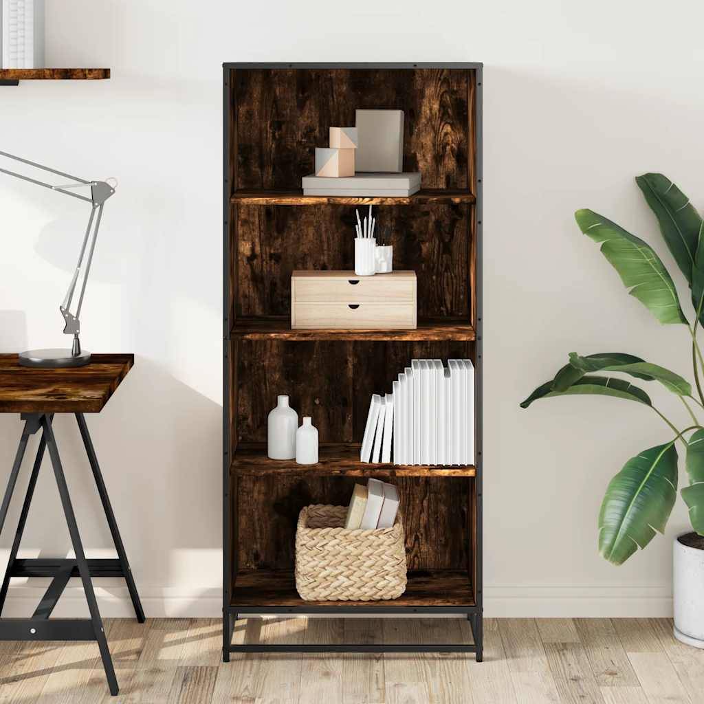 vidaXL Bücherregal Räuchereiche 60x35x139 cm Holzwerkstoff