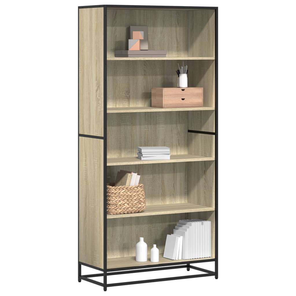 vidaXL Bücherregal Sonoma-Eiche 80,5x35x170,5 cm Holzwerkstoff