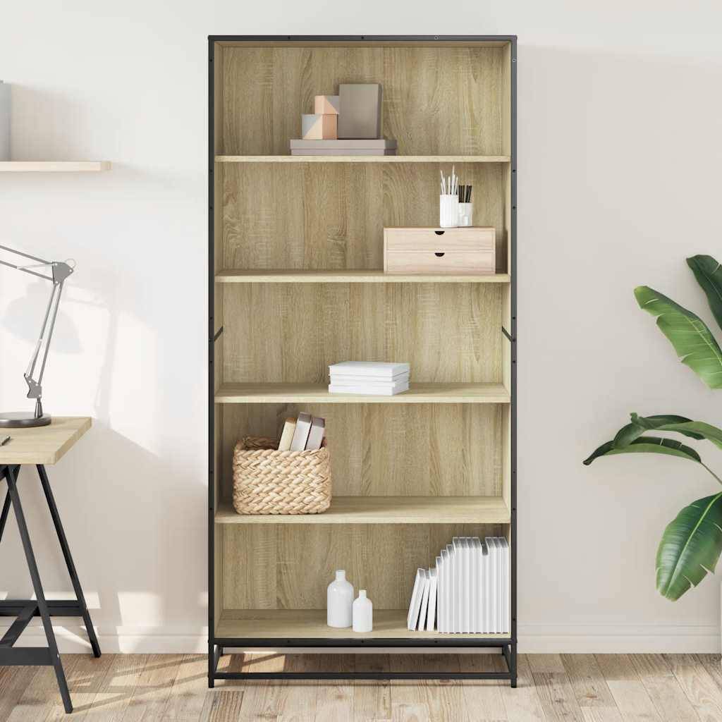 vidaXL Bücherregal Sonoma-Eiche 80,5x35x170,5 cm Holzwerkstoff