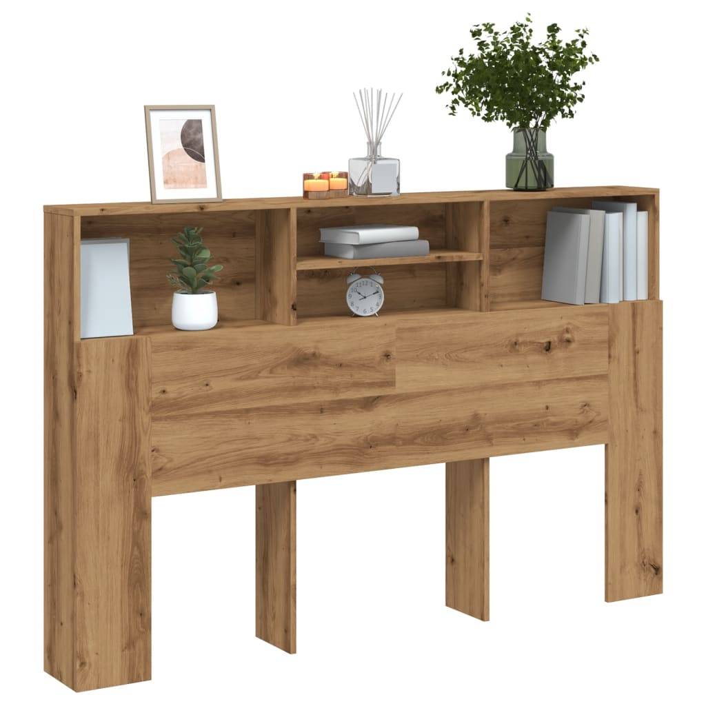 vidaXL Kopfteil mit Stauraum Artisan-Eiche 160x19x103,5 cm