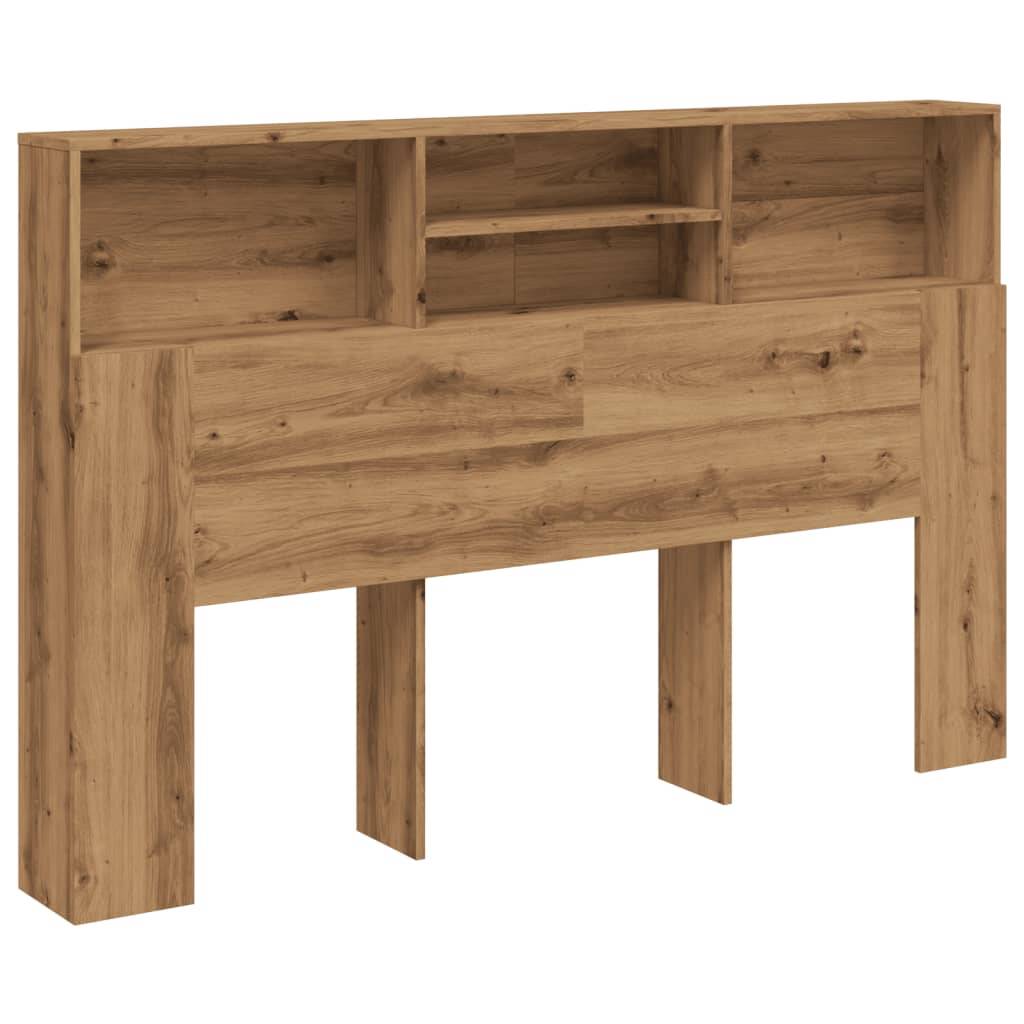 vidaXL Kopfteil mit Stauraum Artisan-Eiche 160x19x103,5 cm