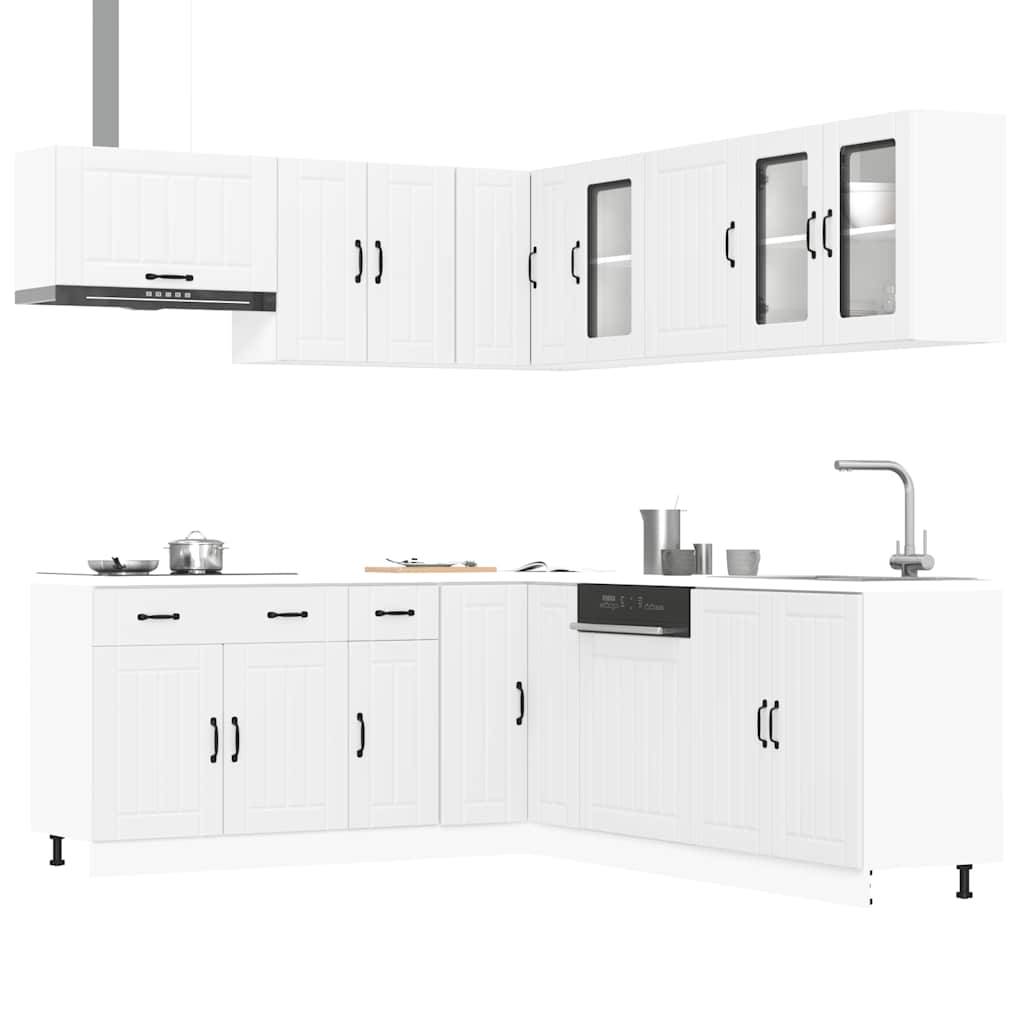 vidaXL 11-tlg. Küchenschrank-Set Lucca Weiß Holzwerkstoff