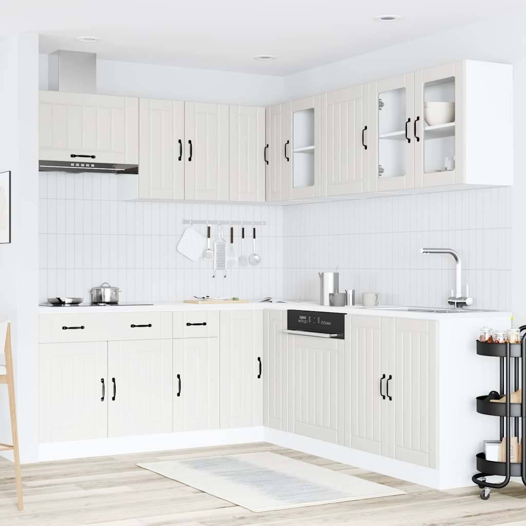 vidaXL 11-tlg. Küchenschrank-Set Lucca Weiß Holzwerkstoff