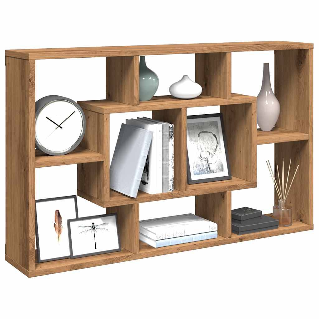 vidaXL Wandregal Artisan-Eiche 85x16x52,5 cm Holzwerkstoff