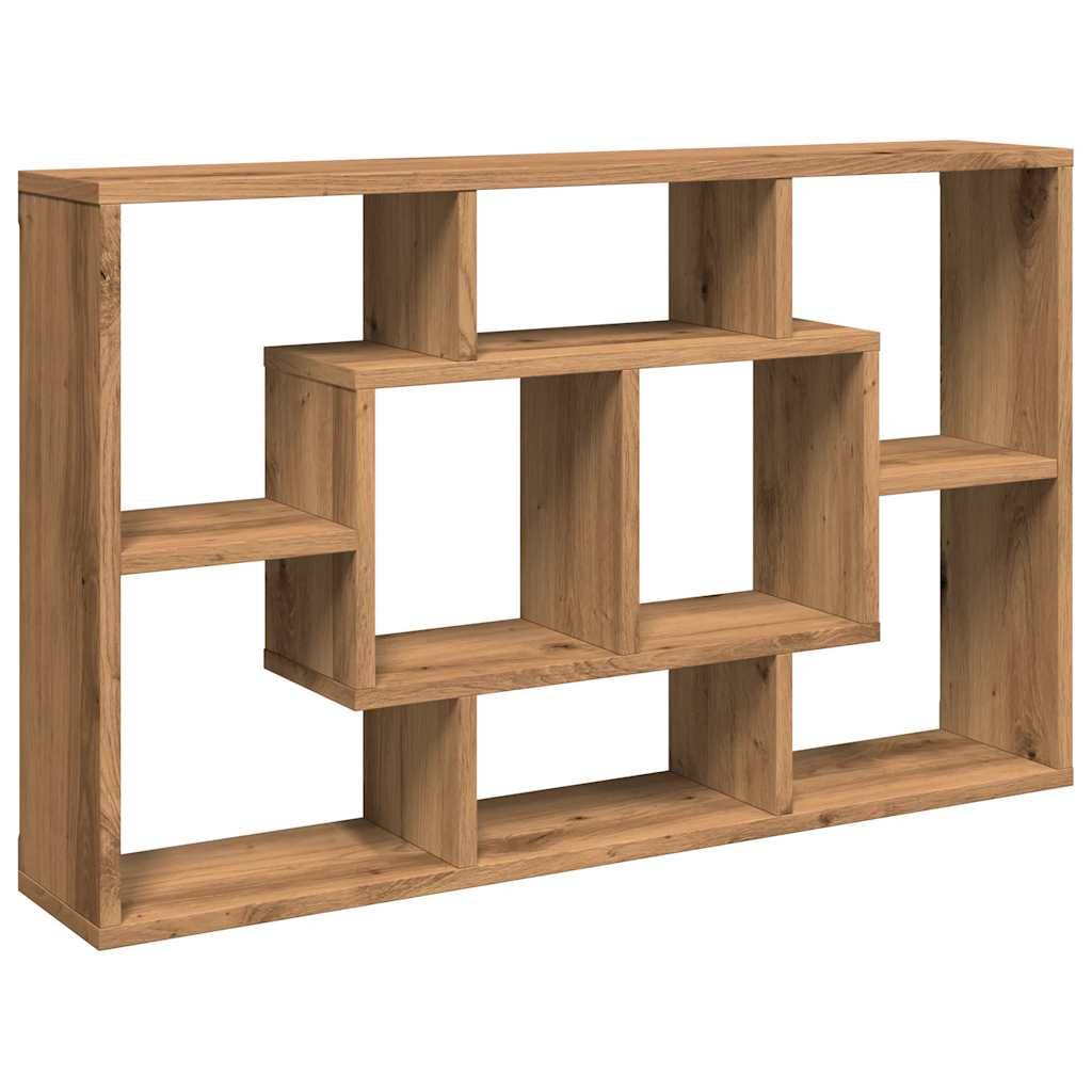 vidaXL Wandregal Artisan-Eiche 85x16x52,5 cm Holzwerkstoff