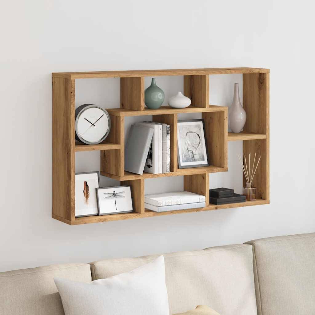 vidaXL Wandregal Artisan-Eiche 85x16x52,5 cm Holzwerkstoff