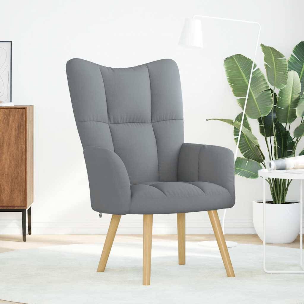 vidaXL Relaxsessel Hellgrau Stoff
