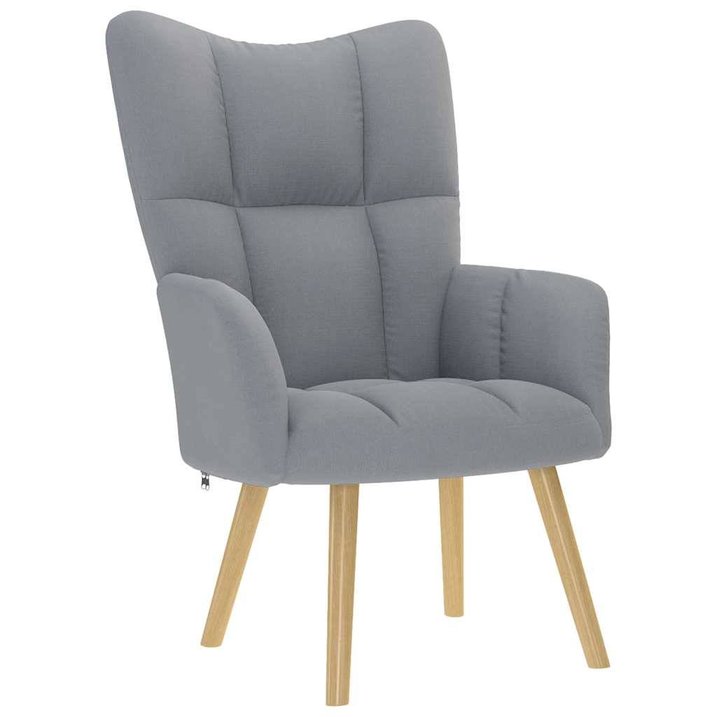 vidaXL Relaxsessel Hellgrau Stoff