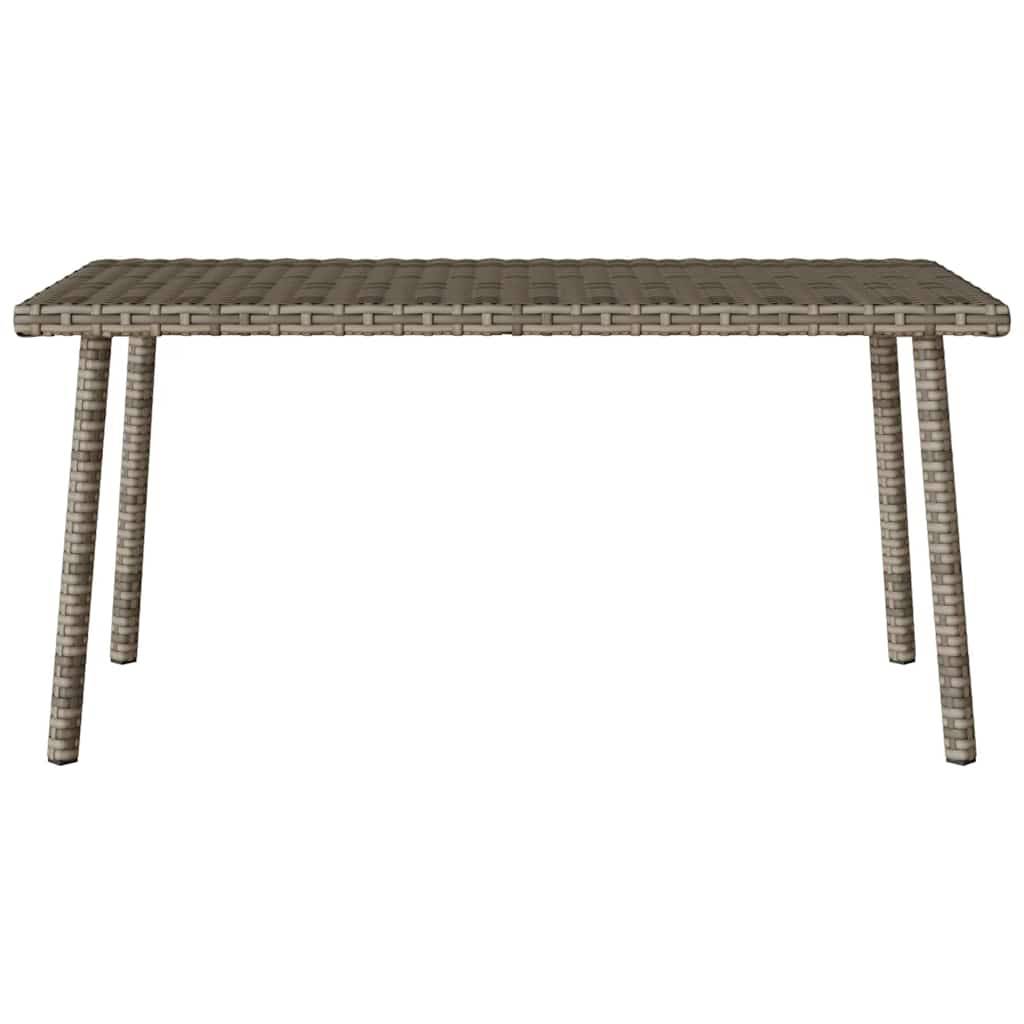 vidaXL Garten-Couchtisch Rechteckig Grau 80x40x37 cm Poly Rattan
