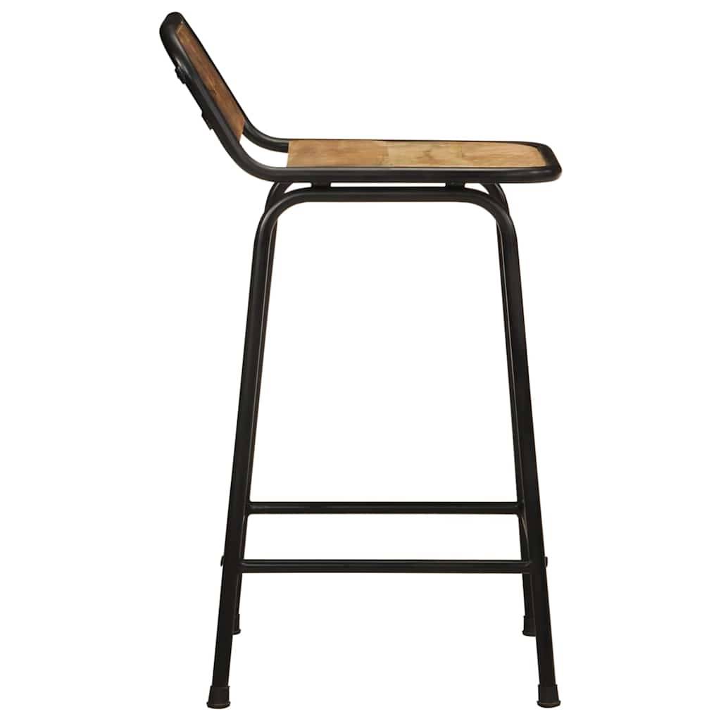 vidaXL Barhocker 4 Stk. 46x35,5x80 cm Raues Mango Massivholz