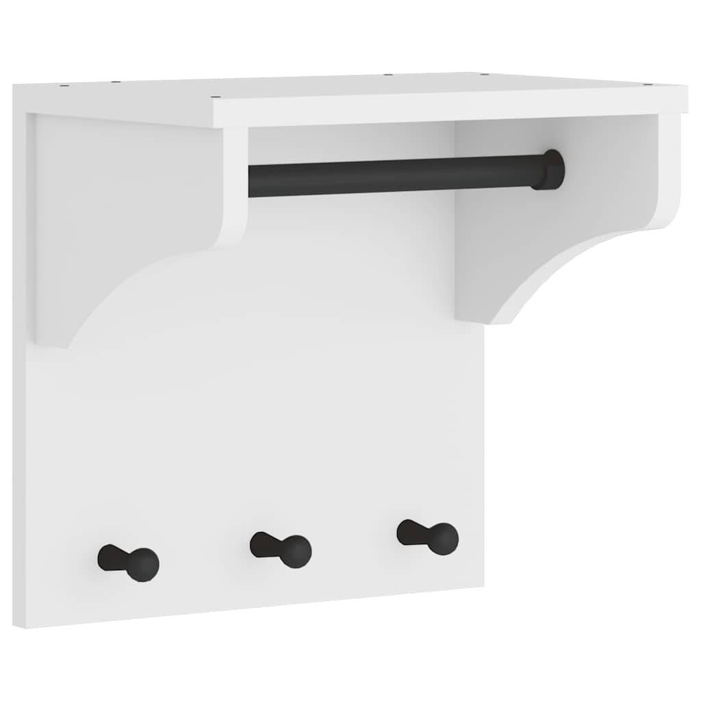 vidaXL Wandgarderobe SANDNES Weiß 43x30x42 cm Massivholz Kiefer