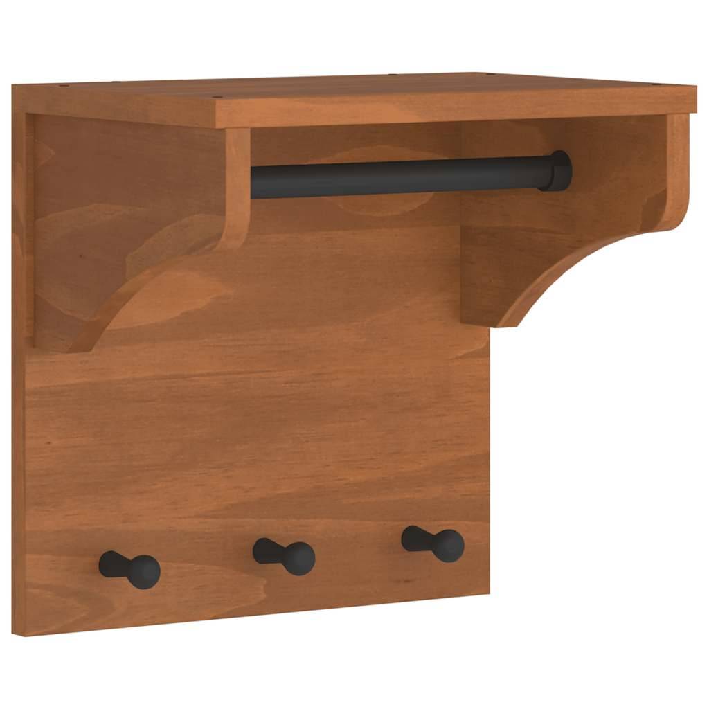 vidaXL Wandgarderobe SANDNES 43x30x42 cm Massivholz Kiefer