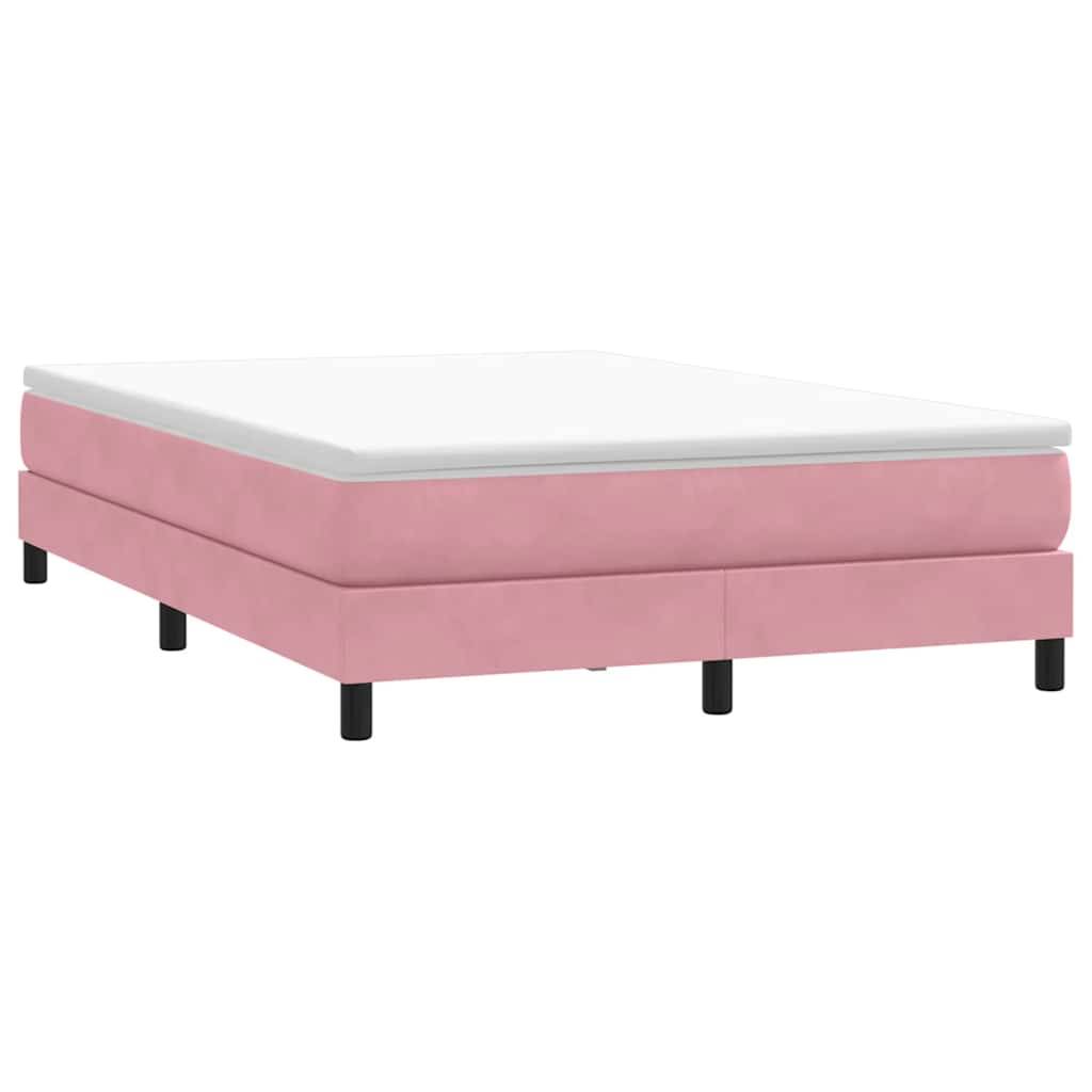 vidaXL Boxspringbett ohne Matratze Rosa 160x210 cm Samt