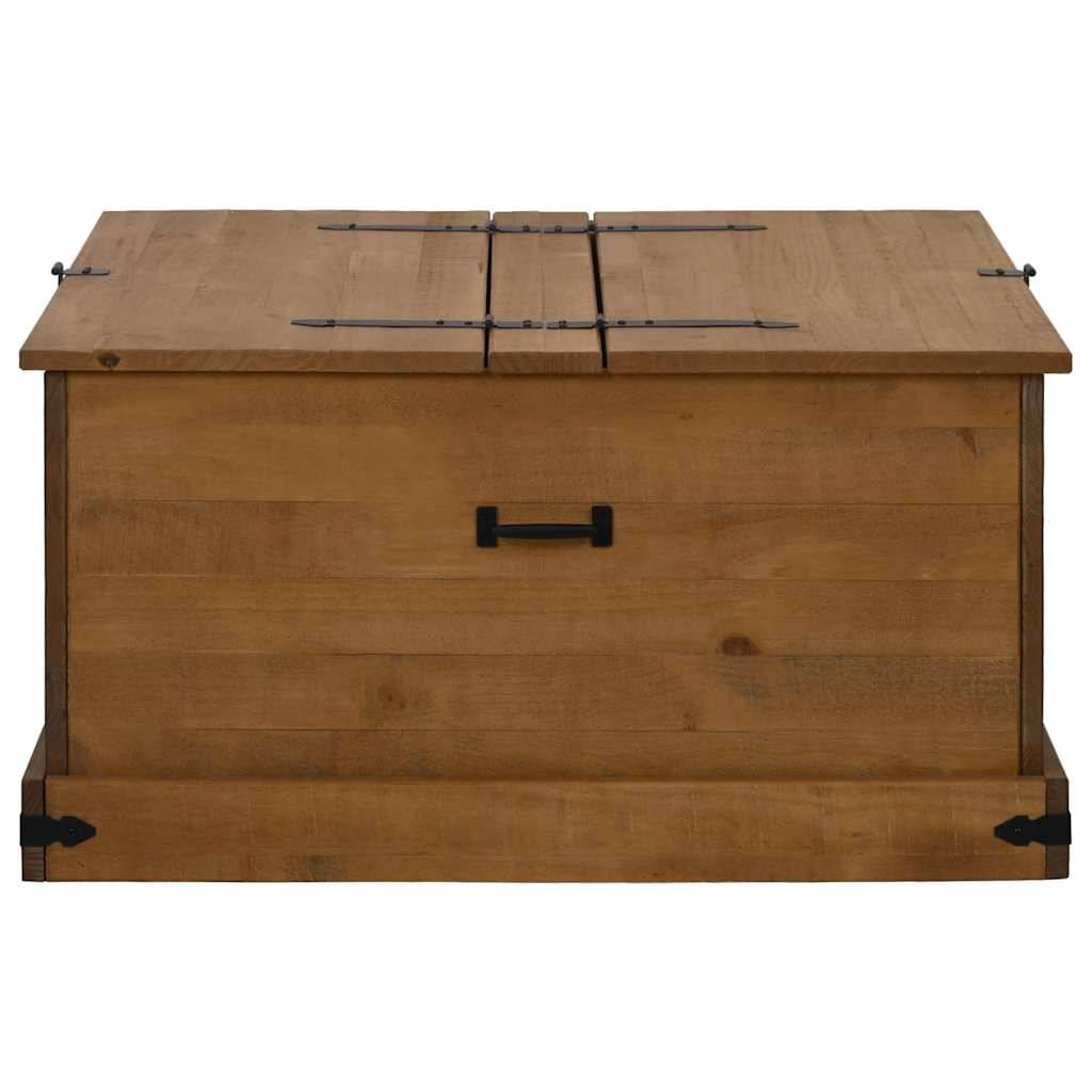 vidaXL Truhe HALDEN 91x91x47 cm Massivholz Kiefer