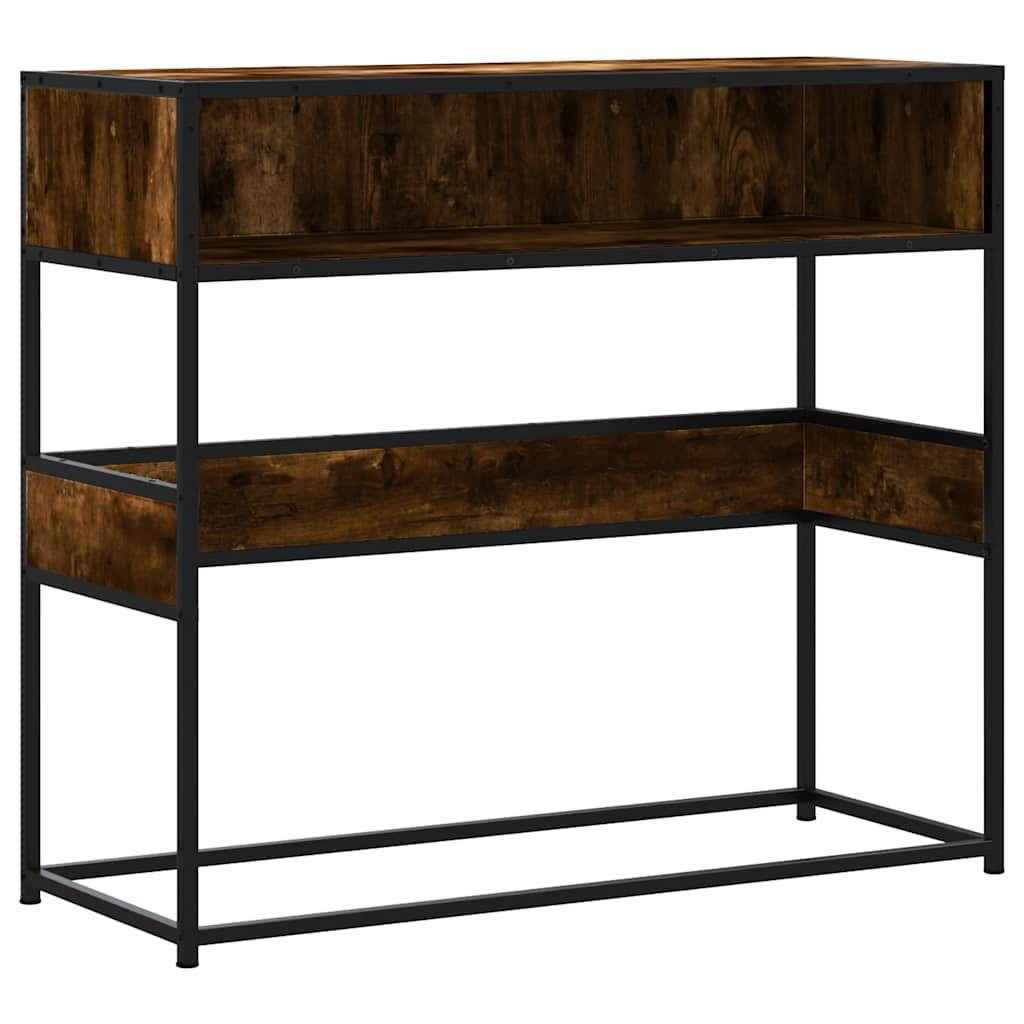 vidaXL Konsolentisch Räuchereiche 90x35x80 cm Holzwerkstoff