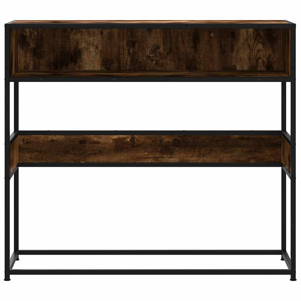 vidaXL Konsolentisch Räuchereiche 90x35x80 cm Holzwerkstoff