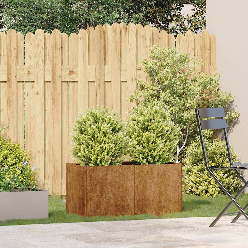 vidaXL Pflanzkübel Rostig 80x40x40 cm Wetterfester Stahl